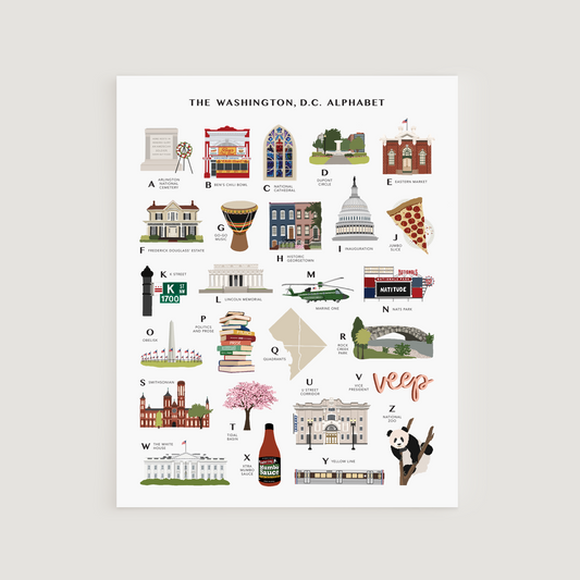 DC Alphabet Print