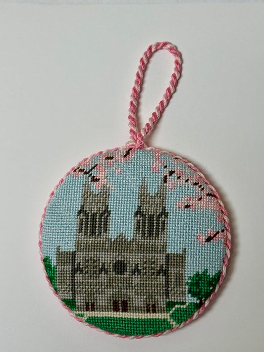 NEEDLEPOINT CATHEDRAL ORNAMENT
